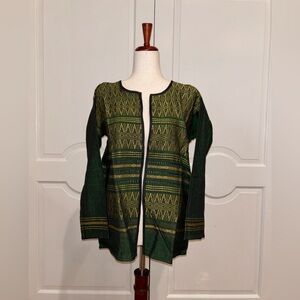 Hand loom vintage blazer made in Oaxaca mex.